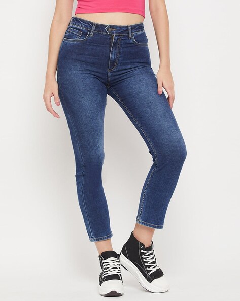 Buy Navy Blue Jeans & Jeggings for Women by MADAME Online