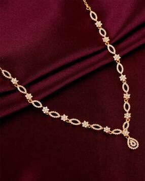 giva Sterling Silver Gold-Plated Zircon-Studded Necklace-picture-27