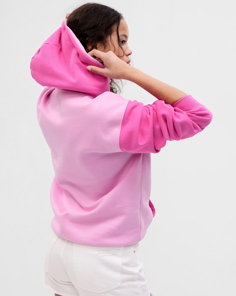 Gap pink hoodie best sale womens