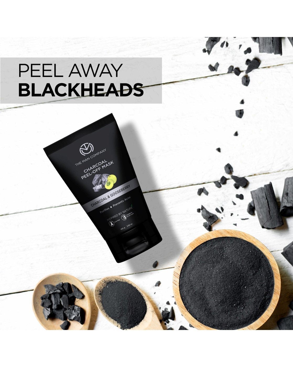 charcoal peel off mask the man company