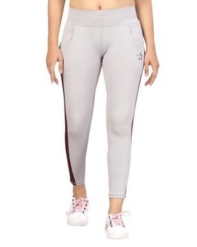 Joggers with Contrast Striped Taping