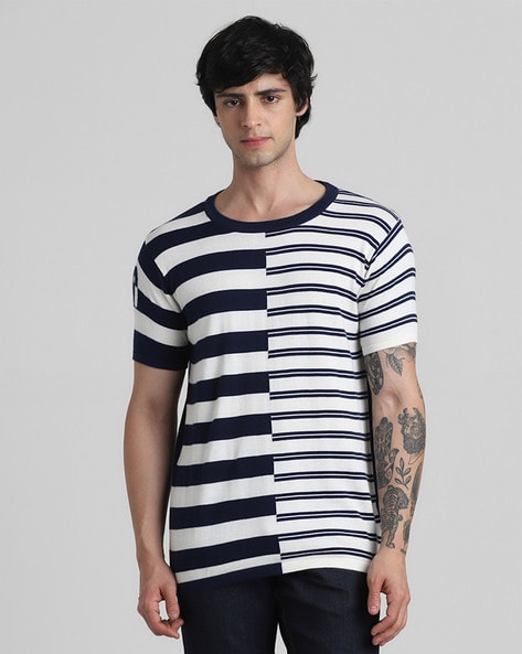 Jack & Jones Striped Round-Neck T-Shirt