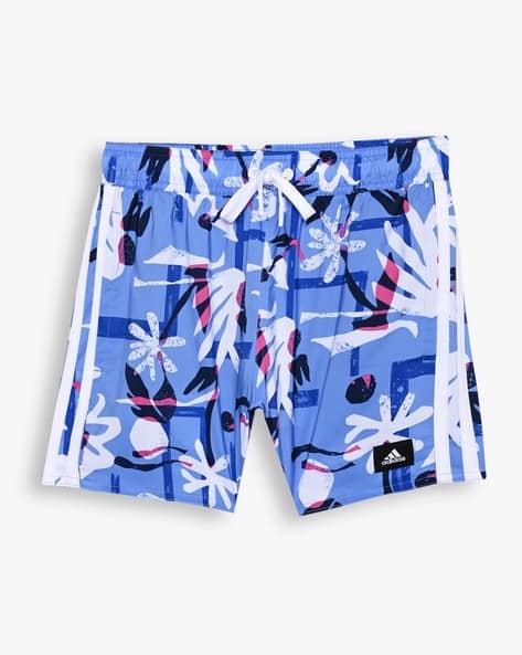 ADIDAS Floral Print Bermudas with Elasticated Drawstring Waist