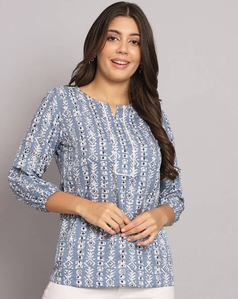Buy Blue Tops for Women by HELLO DESIGN Online