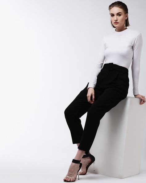 Buy Black Trousers & Pants for Women by Magre Online