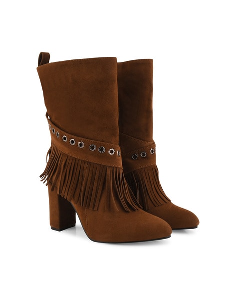 Shuz Touch Ankle-Length Boots with Zip-Detail