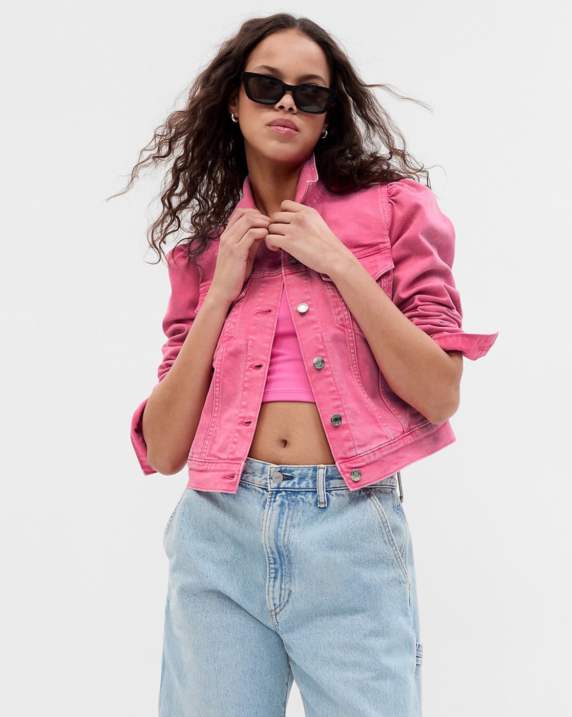 LTS Tall Women's Hot Pink Denim Jacket