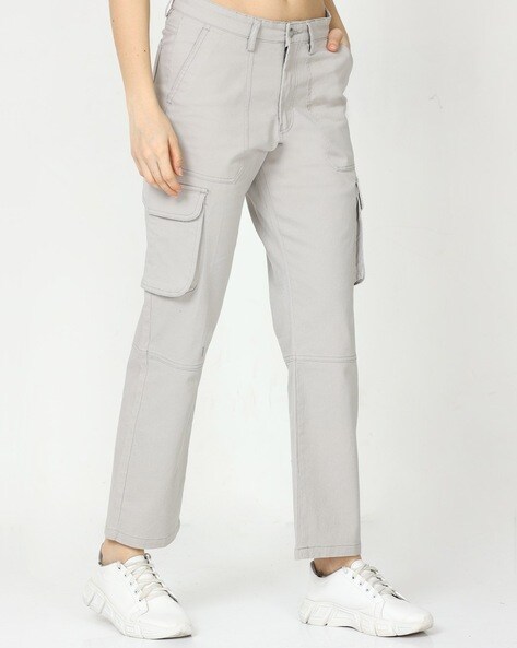 Grey womens cargo on sale pants