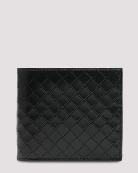 Buy BOTTEGA VENETA Intrecciato Bi-Fold Wallet | Black Color Men 
