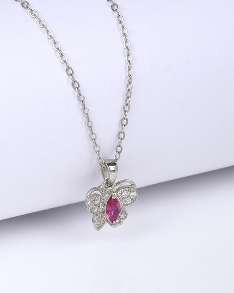 Sterling Silver Butterfly Pendant Chain