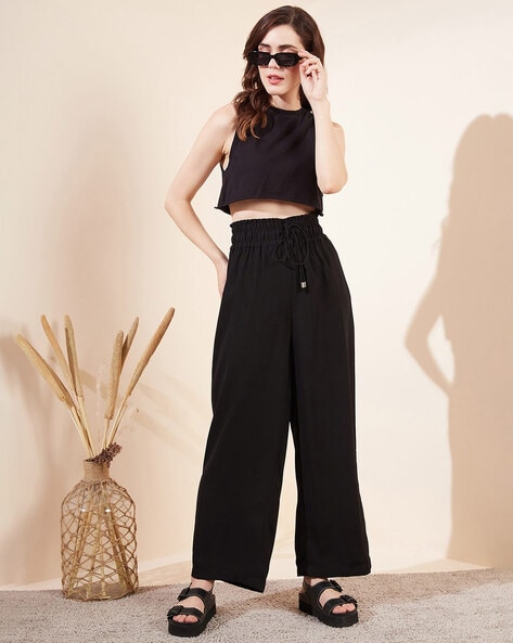 Buy Black Trousers & Pants for Women by Magre Online