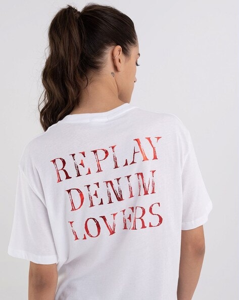 Buy White Tshirts for Women by REPLAY Online | Ajio.com