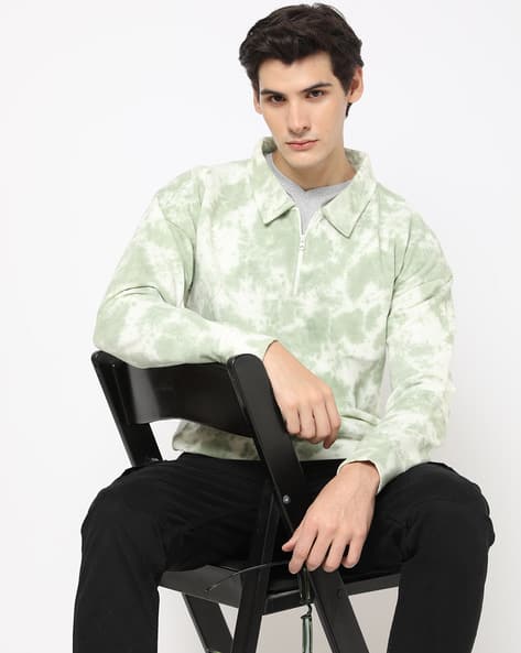 Buy Green u0026 White Sweatshirt u0026 Hoodies for Men by YOUSTA Online | Ajio.com