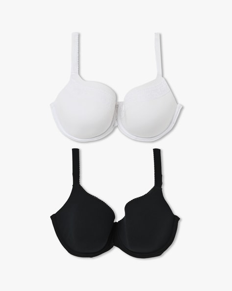 Marks & Spencer Women's 2 Pack Non-Wired First Bra, 34,B, Almond