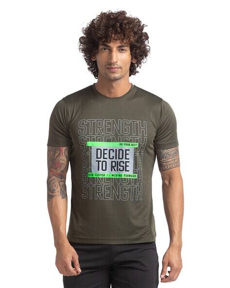 PARX Typographic Print Round-Neck T-Shirt