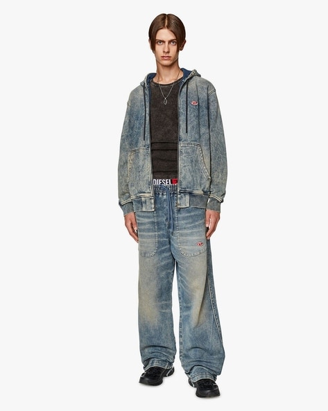Buy DIESEL D-Gir-Ne Zip-up hoodie in Track Denim | Blue Buy DIESEL D-Gir-Ne Zip-up hoodie in Track Denim | Blue