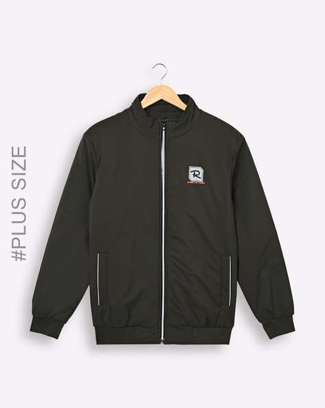 Zip-Front Bomber Jacket with Slip Pockets