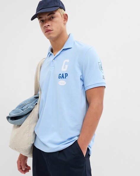 Men Logo Embroidered Regular Fit Polo T-Shirt