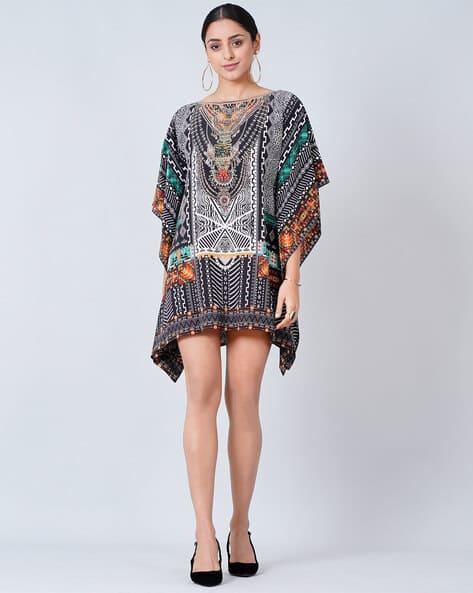 Printed A-Line Dress