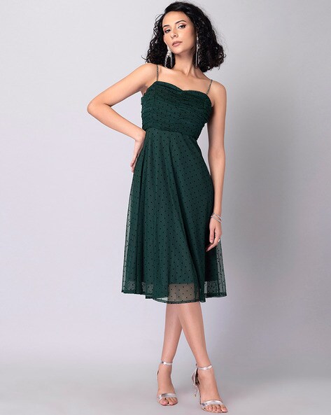 Buy Green Dresses for Women by FABALLEY Online