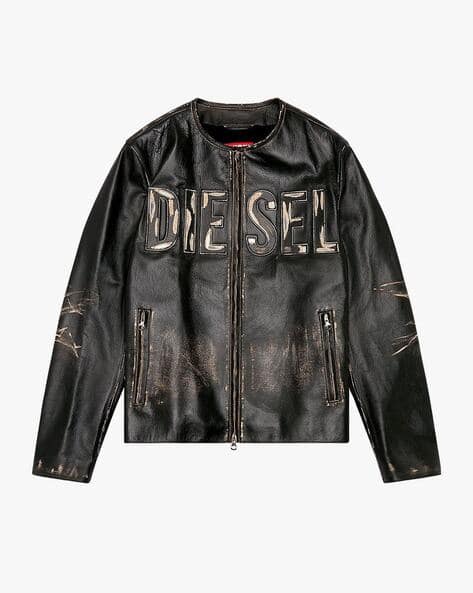 Buy DIESEL L-MET Multi Regular Jackets | Black Color Men | AJIO LUXE