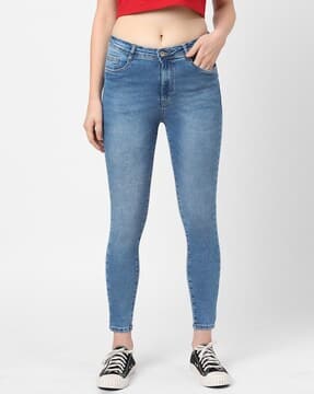 Womens Jeans Penshoppe Power Stretch Jeans Mid-Wash High-Rise