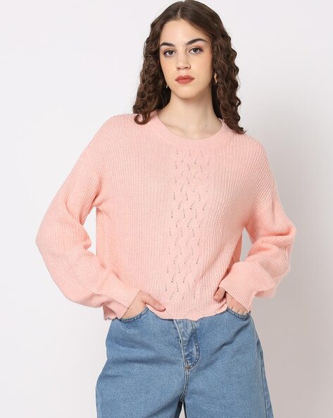 Buy Peach Sweaters Cardigans for Women by RIO Online Ajio