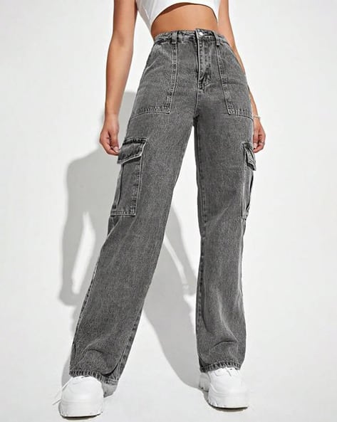 KOTTY Straight Fit Jeans with Flap Pockets