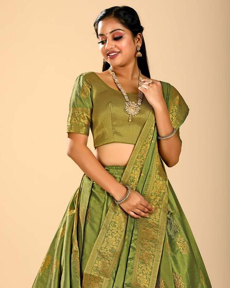 Buy Green Lehenga Choli Sets for Women by Halfsaree Studio Online | Ajio.com