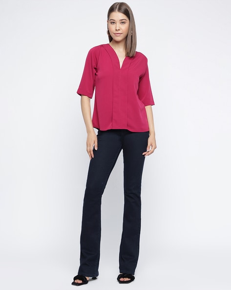 Buy Magenta Tops for Women by Mayra Online