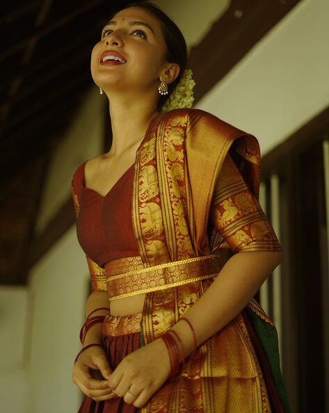 fcity.in - Traditional Indian South Style Kerala Chandrika Lehanga Choli /