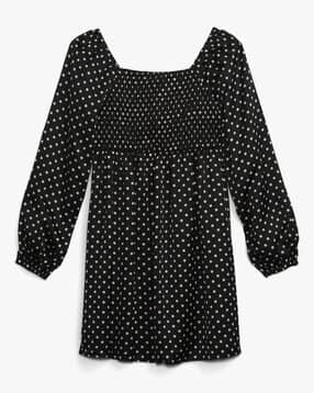 gap kids Girls Polka-Dot Print Fit & Flare Smocked Dress-picture-10