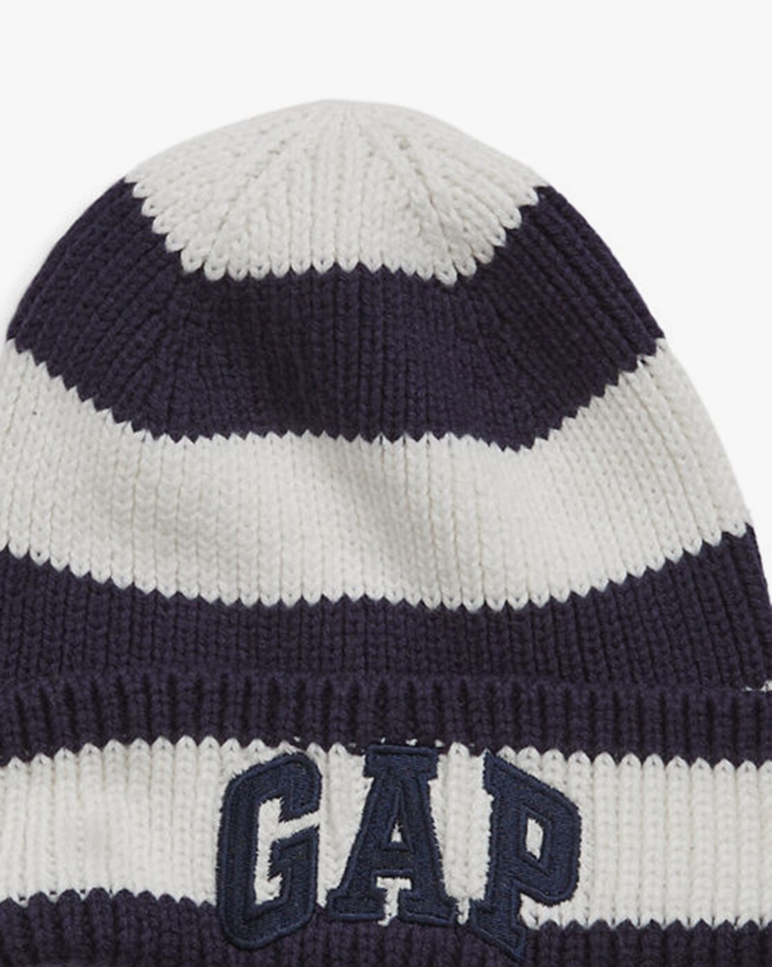 Boys Striped Beanie with Brand Embroidery