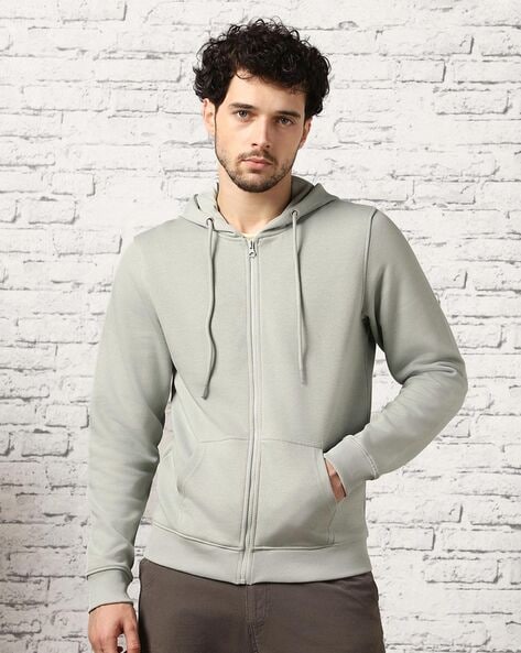 Buy Aqua Grey Sweatshirt & Hoodies for Men by Nobero Online