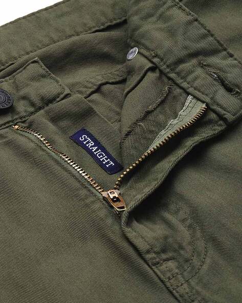Buy Olive Trousers & Pants for Men by BENE KLEED Online