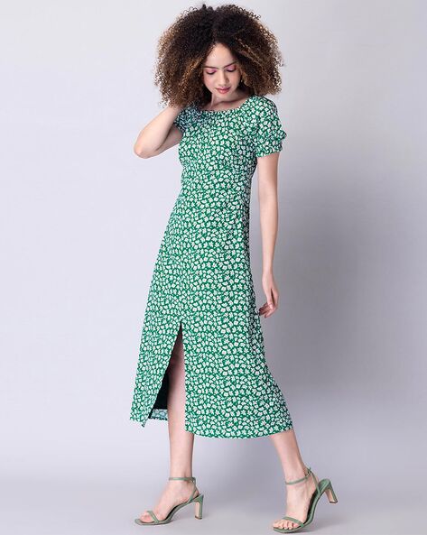 Buy Green Dresses for Women by FABALLEY Online | Ajio.com