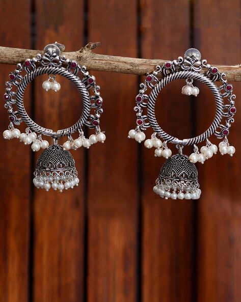 Jaipur Gold Silver Uncut Diamond and Ruby Earrings – MOI - Boutique  Everyday Luxury