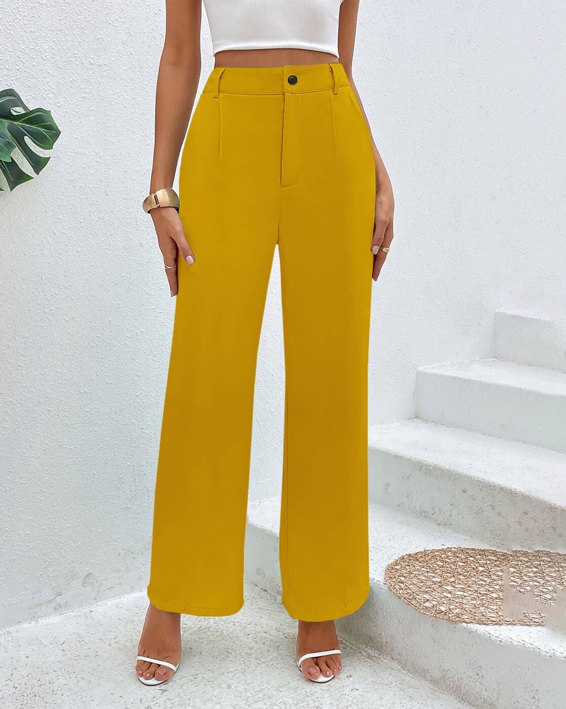 Woman Yellow Normal Waist Skinny Trotter Work Trousers, Modern, High  Quality and Affordable Price Advantage | Luppio - Online Moda'ya Yeni Soluk