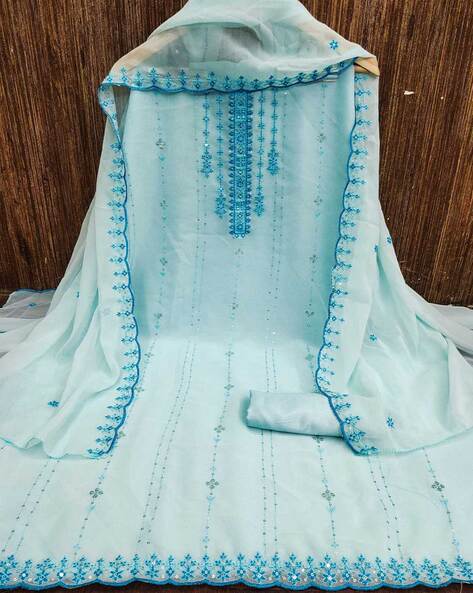 Buy Blue Dress Material for Women by GRIVA DESIGNER Online | Ajio.com
