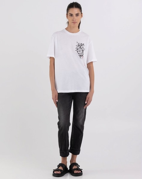 Replay Ladies Luxury Tee-White – Sedgars SA