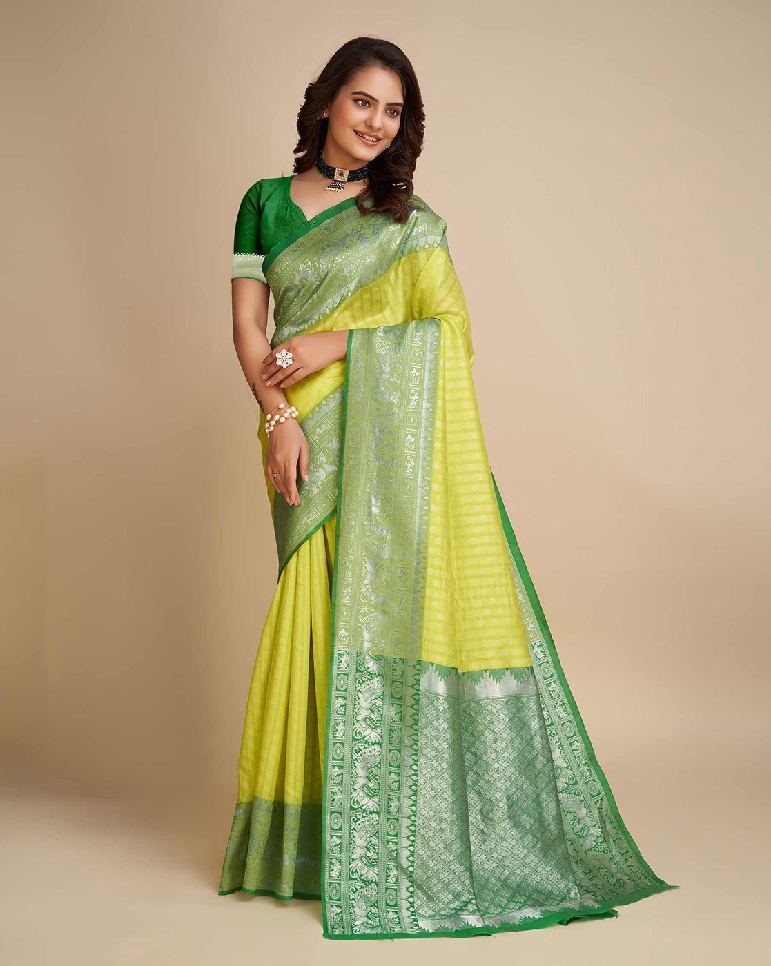 Buy Aqua blue Sarees for Women by GRIVA DESIGNER Online | Ajio.com