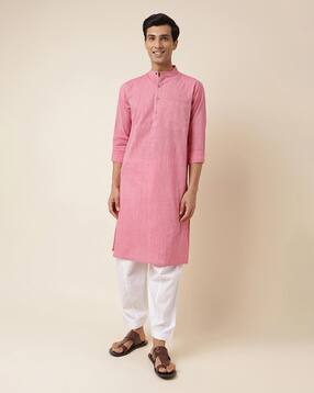 fabindia Slim Fit Long Kurta with Patch Pocket-picture-29