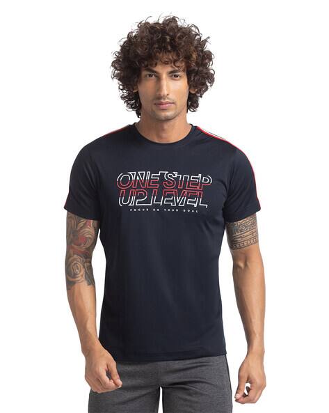 PARX Typographic Print Crew-Neck T-Shirt