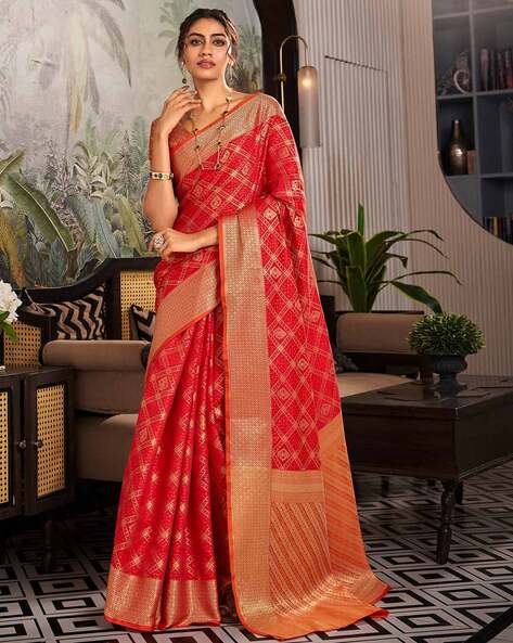 Buy Red Sarees for Women by SATRANI Online