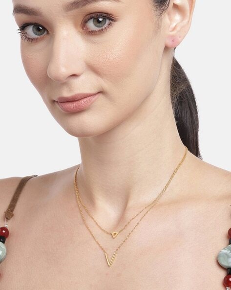 Buy Gold Toned Necklaces Pendants for Women by Zavya Online