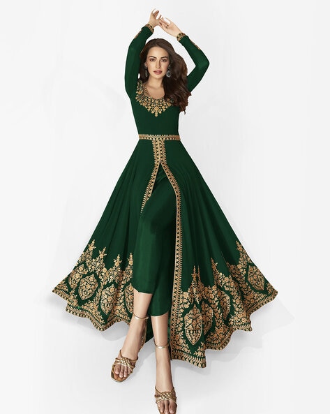 Buy Green Color Anarkali Suit For Ladies at Rs.1450/Piece in surat offer by  V V Fashion