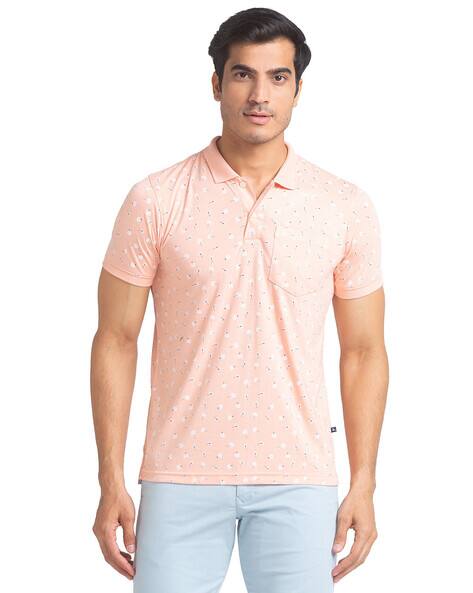 PARX Micro Print Polo T-Shirt