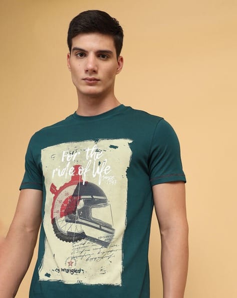 Graphic Print Tailored Fit Crew-Neck T-Shirt