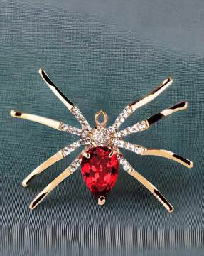 Red sales spider brooch