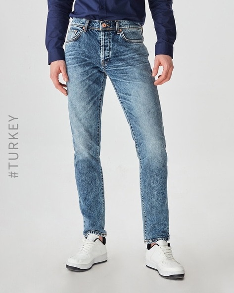 Trendyol Slim Men Blue Jeans - Buy Trendyol Slim Men Blue Jeans Online at  Best Prices in India | Flipkart.com